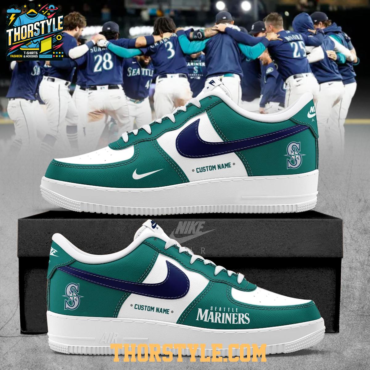 Seattle Mariners American League Champions 2025 Personalized Air Force 1 Shoes Seattle Mariners American League Champions 2025 Personalized Air Force 1 Shoes