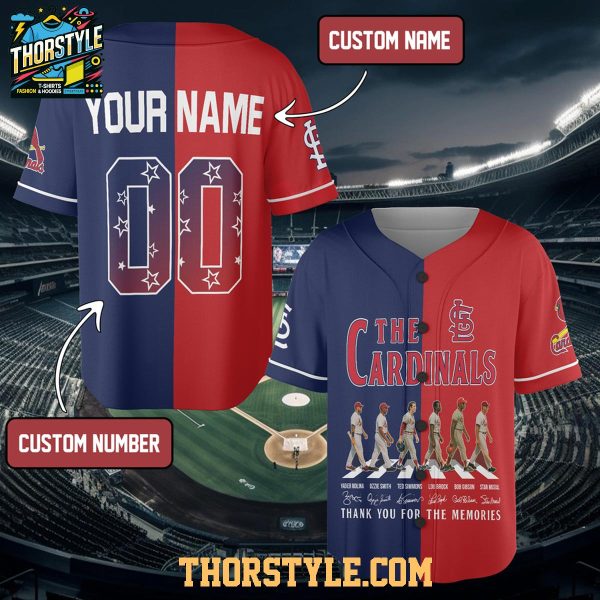St. Louis Cardinals Since 1882 Thank You Personalized Baseball Jersey St. Louis Cardinals Since 1882 Thank You Personalized Baseball Jersey
