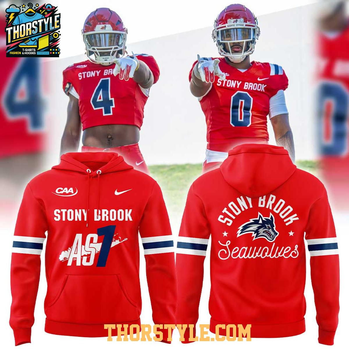 Stony Brook Seawolves Red Out 2025 For The Island Hoodie T-Shirt Stony Brook Seawolves Red Out 2025 For The Island Hoodie T-Shirt