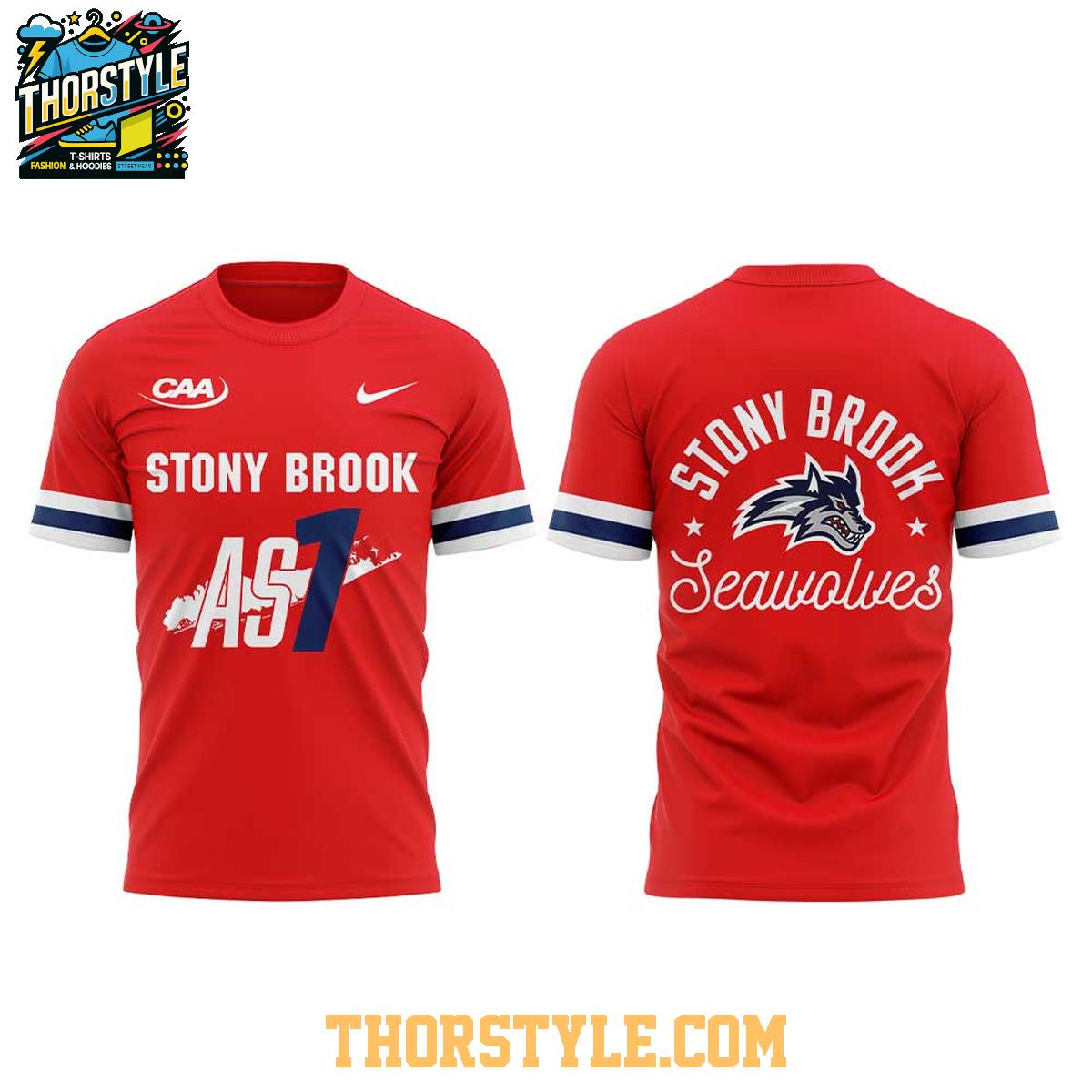 Stony Brook Seawolves Red Out 2025 For The Island Hoodie T-Shirt Stony Brook Seawolves Red Out 2025 For The Island Hoodie T-Shirt