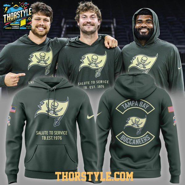 Tampa Bay Buccaneers 2025 Salute To Service Since 1976 Hoodie T-Shirt Tampa Bay Buccaneers 2025 Salute To Service Since 1976 Hoodie T-Shirt