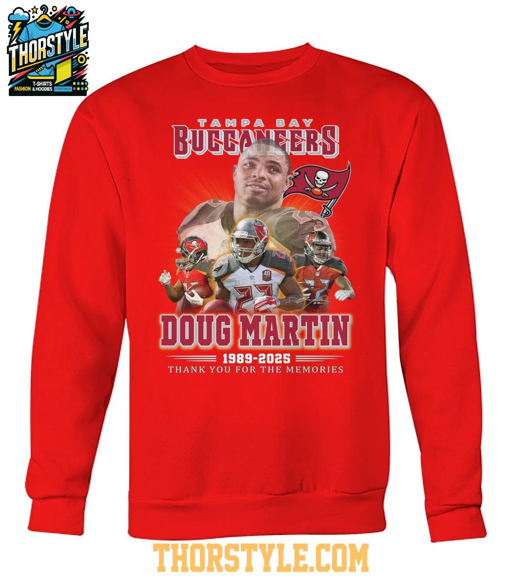Tampa Bay Buccaneers Doug Martin Thank You For Memories 1989-2025 T-Shirt Tampa Bay Buccaneers Doug Martin Thank You For Memories 1989-2025 T-Shirt
