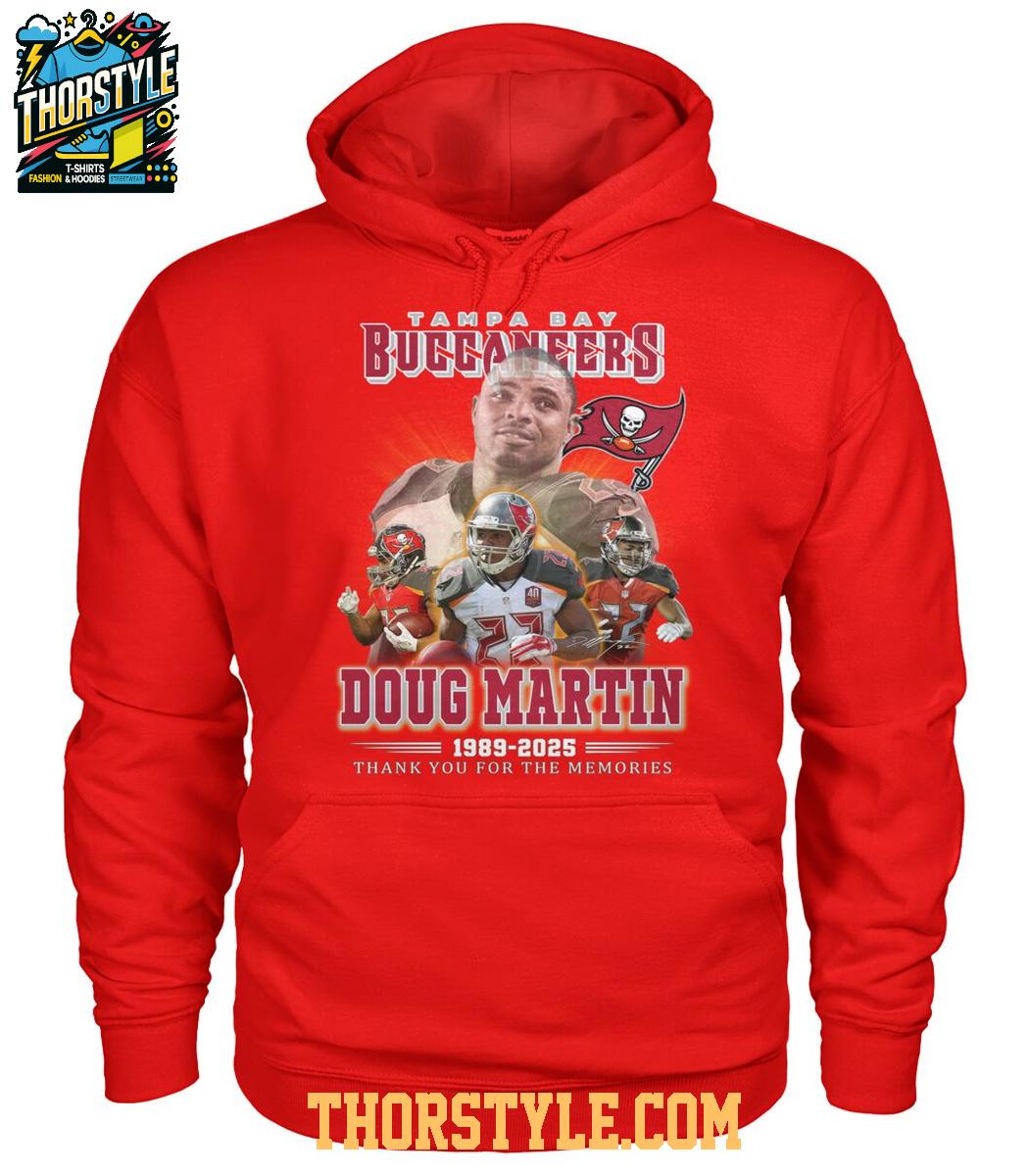 Tampa Bay Buccaneers Doug Martin Thank You For Memories 1989-2025 T-Shirt Tampa Bay Buccaneers Doug Martin Thank You For Memories 1989-2025 T-Shirt
