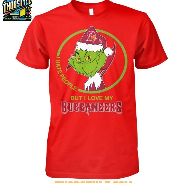 Tampa Bay Buccaneers Grinch Hates People But Loves Football Xmas 2025 T-Shirt Tampa Bay Buccaneers Grinch Hates People But Loves Football Xmas 2025 T-Shirt