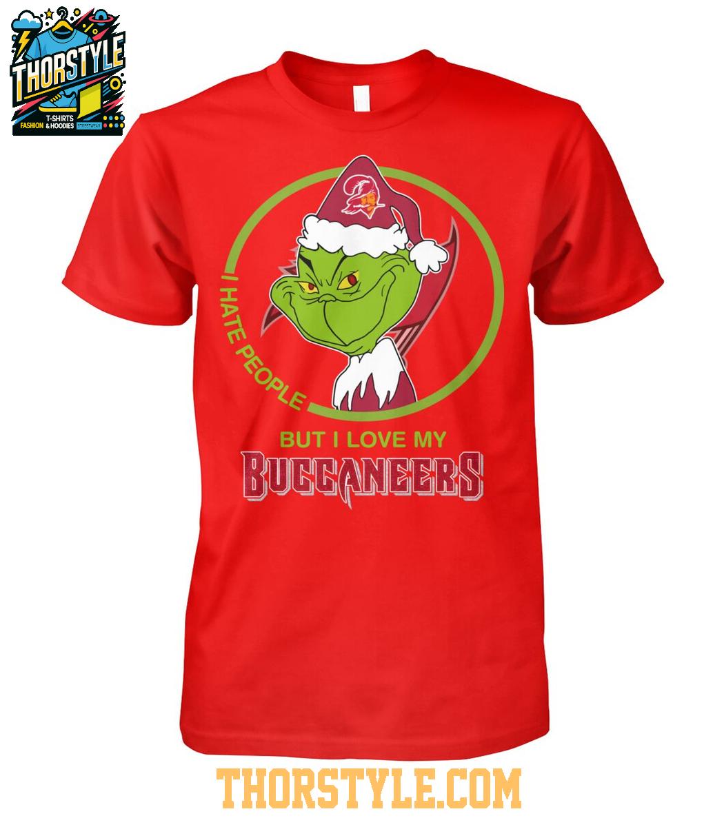 Tampa Bay Buccaneers Grinch Hates People But Loves Football Xmas 2025 T-Shirt Tampa Bay Buccaneers Grinch Hates People But Loves Football Xmas 2025 T-Shirt