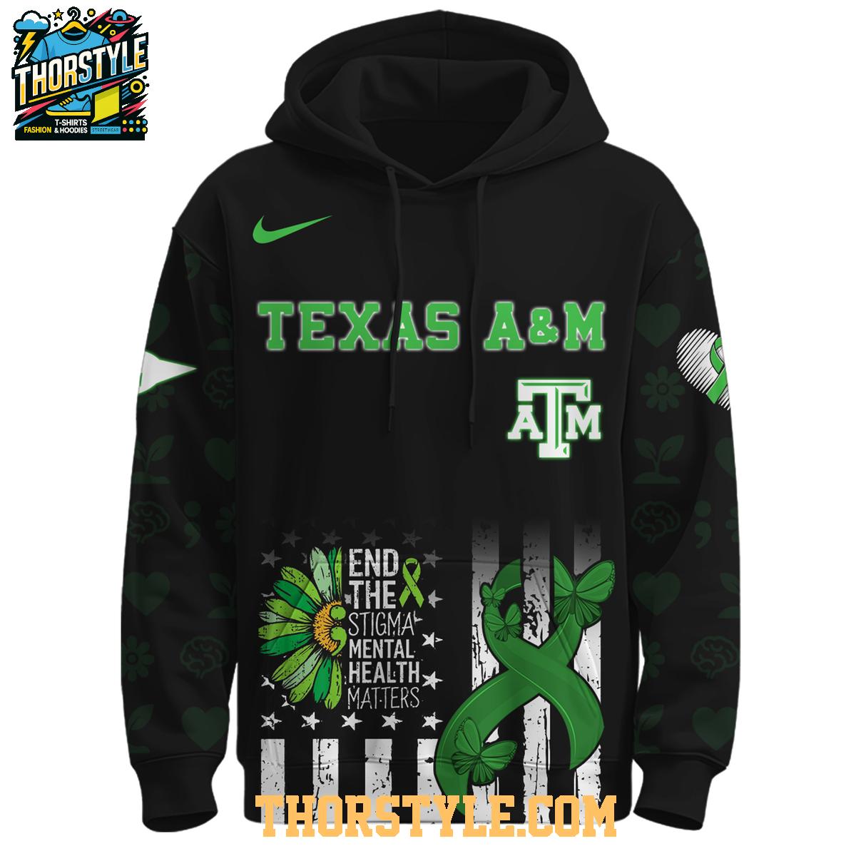 Texas A&M Aggies Mental Health Awareness Month 2025 Hoodie T-Shirt Texas A&M Aggies Mental Health Awareness Month 2025 Hoodie T-Shirt