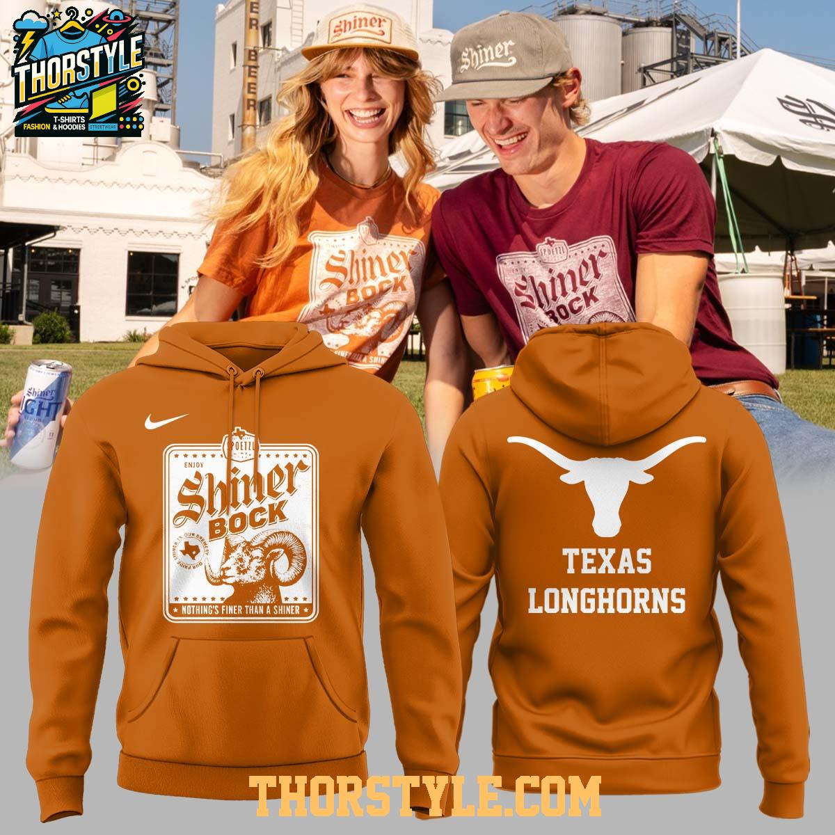 Texas Longhorns Shiner Bock Nothing’s Finer Than A Texas Saturday 2025 Hoodie T-Shirt Texas Longhorns Shiner Bock Nothing’s Finer Than A Texas Saturday 2025 Hoodie T-Shirt