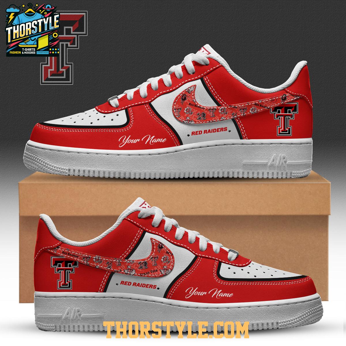 Texas Tech Red Raiders Big 12 NCAA 2025 Personalized Air Force 1 Shoes Texas Tech Red Raiders Big 12 NCAA 2025 Personalized Air Force 1 Shoes