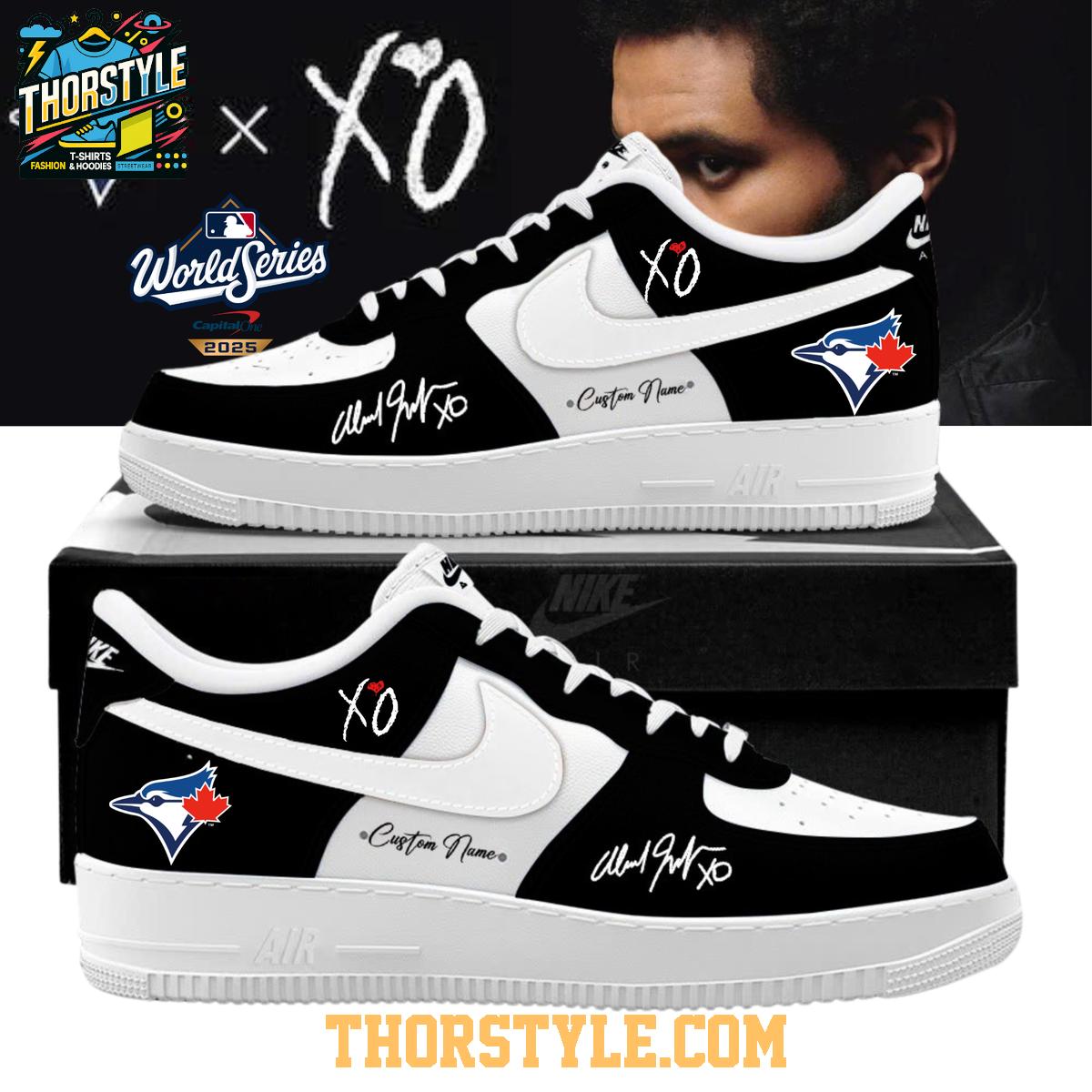 The Weeknd Toronto Blue Jays World Series 2025 Air Force 1 Shoes The Weeknd Toronto Blue Jays World Series 2025 Air Force 1 Shoes