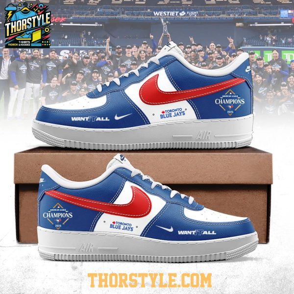 Toronto Blue Jays 2025 American League Champs Air Force 1 Shoes