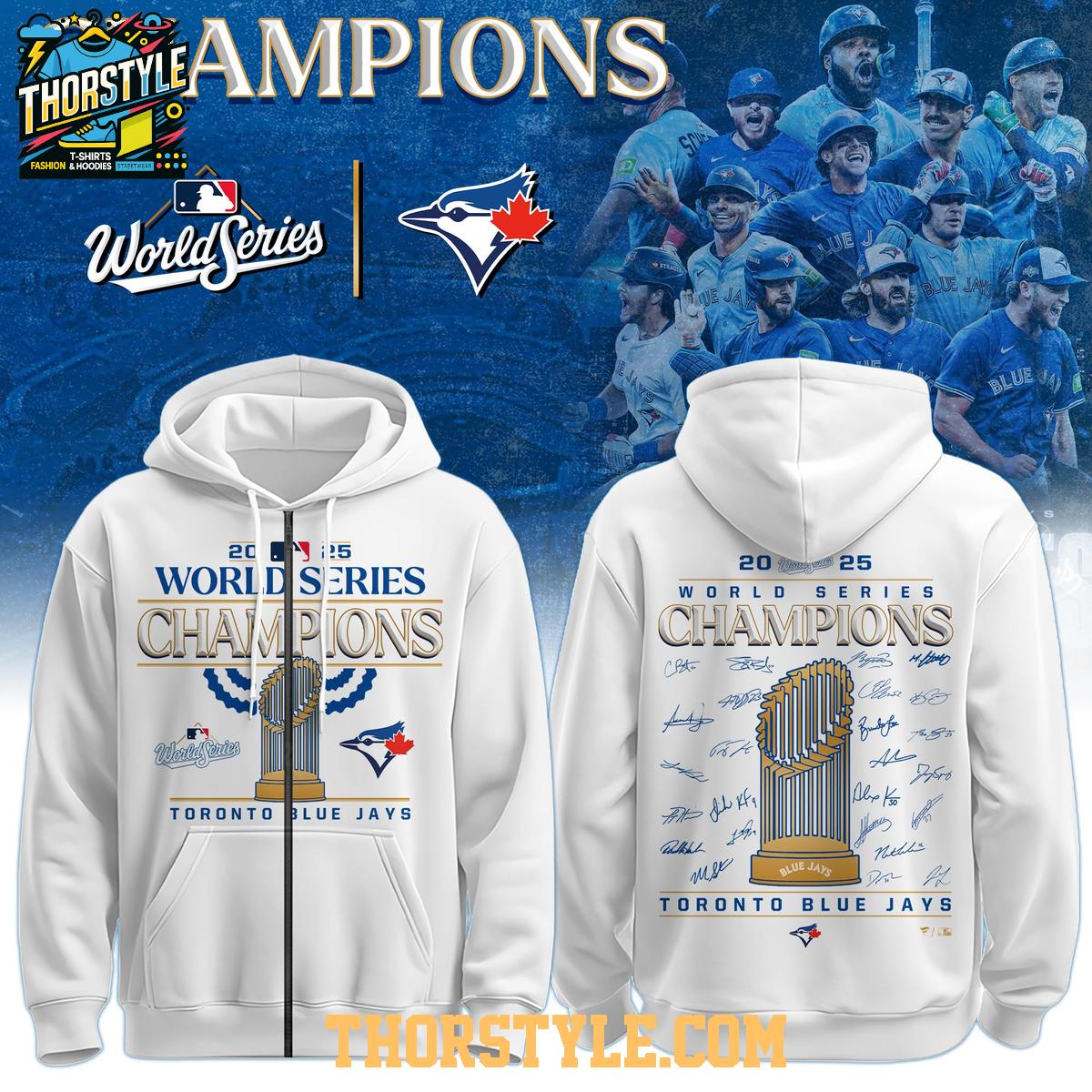 Toronto Blue Jays 2025 World Series Champions Champs Hoodie T-Shirt Toronto Blue Jays 2025 World Series Champions Champs Hoodie T-Shirt