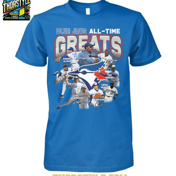 Toronto Blue Jays All-Time Greats Carter Delgado Bell Alomar Gaston T-Shirt