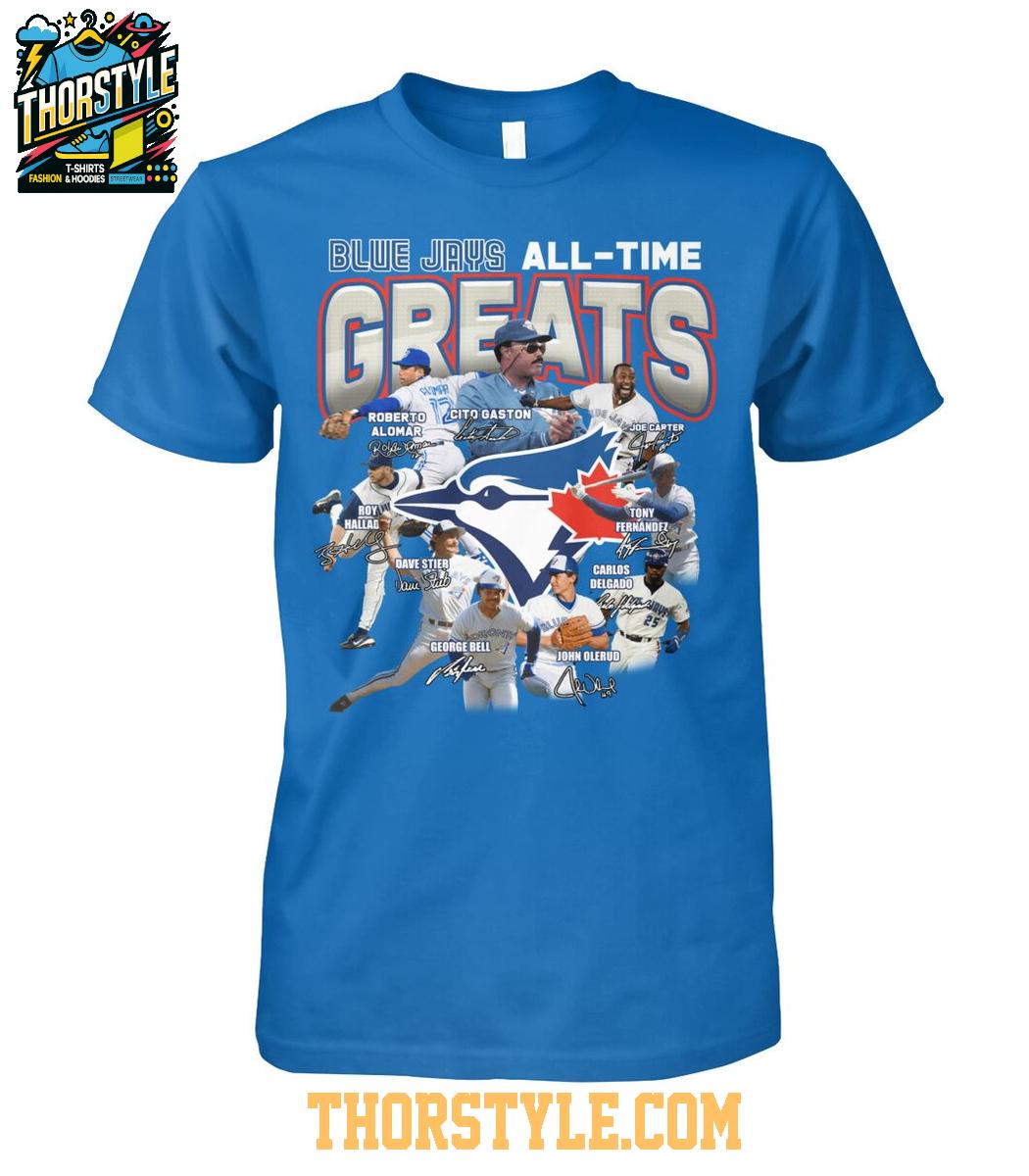 Toronto Blue Jays All-Time Greats Carter Delgado Bell Alomar Gaston T-Shirt Toronto Blue Jays All-Time Greats Carter Delgado Bell Alomar Gaston T-Shirt