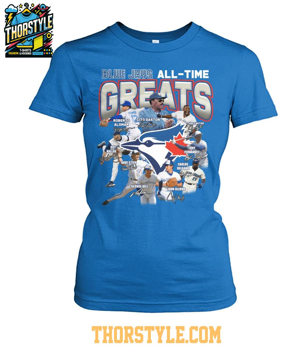 Toronto Blue Jays All-Time Greats Carter Delgado Bell Alomar Gaston T-Shirt Toronto Blue Jays All-Time Greats Carter Delgado Bell Alomar Gaston T-Shirt