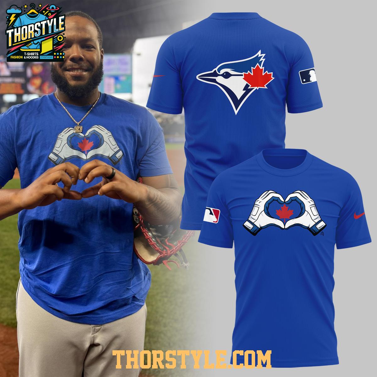 Toronto Blue Jays Heart Hands 2025 Love Support Victory Hoodie T-Shirt Toronto Blue Jays Heart Hands 2025 Love Support Victory Hoodie T-Shirt