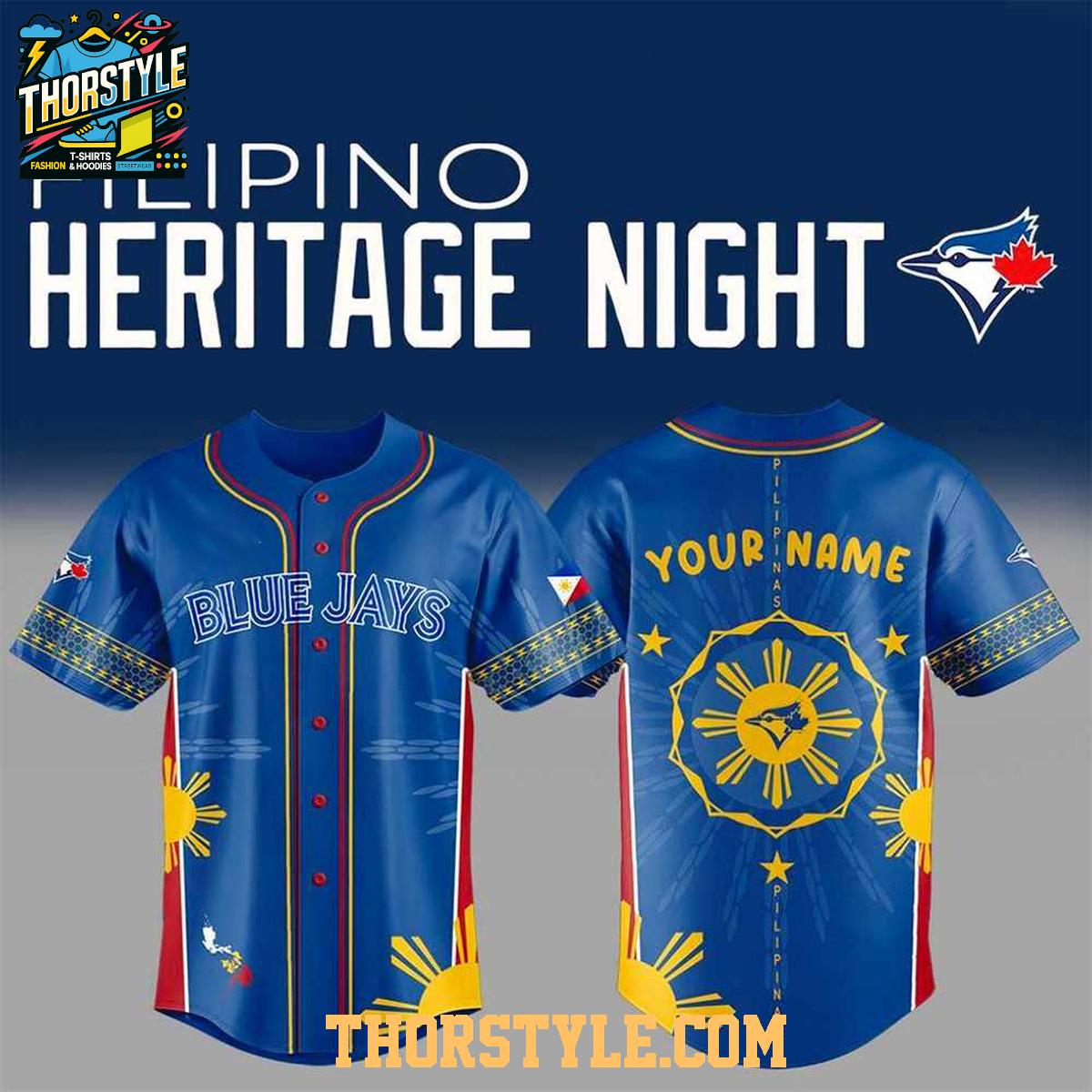 Toronto Blue Jays Pinoy Filipino Heritage 2025 Culture Baseball Jersey Toronto Blue Jays Pinoy Filipino Heritage 2025 Culture Baseball Jersey