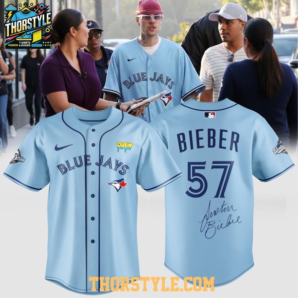 Toronto Blue Jays x Justin Bieber World Series 2025 Supporter Baseball Jersey Toronto Blue Jays x Justin Bieber World Series 2025 Supporter Baseball Jersey