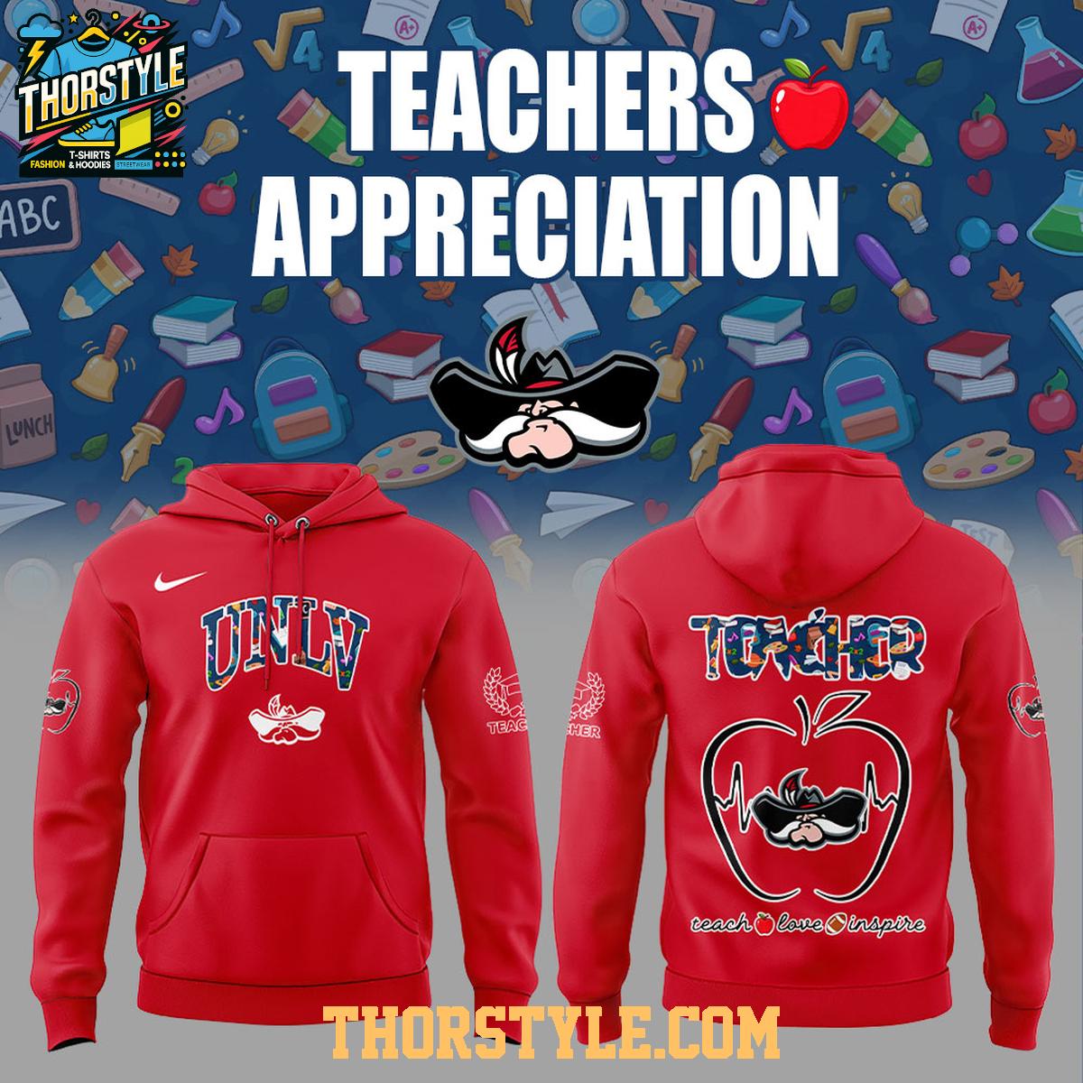 UNLV Rebels Teachers 2025 Day Of Appreciation Hoodie T-Shirt UNLV Rebels Teachers 2025 Day Of Appreciation Hoodie T-Shirt