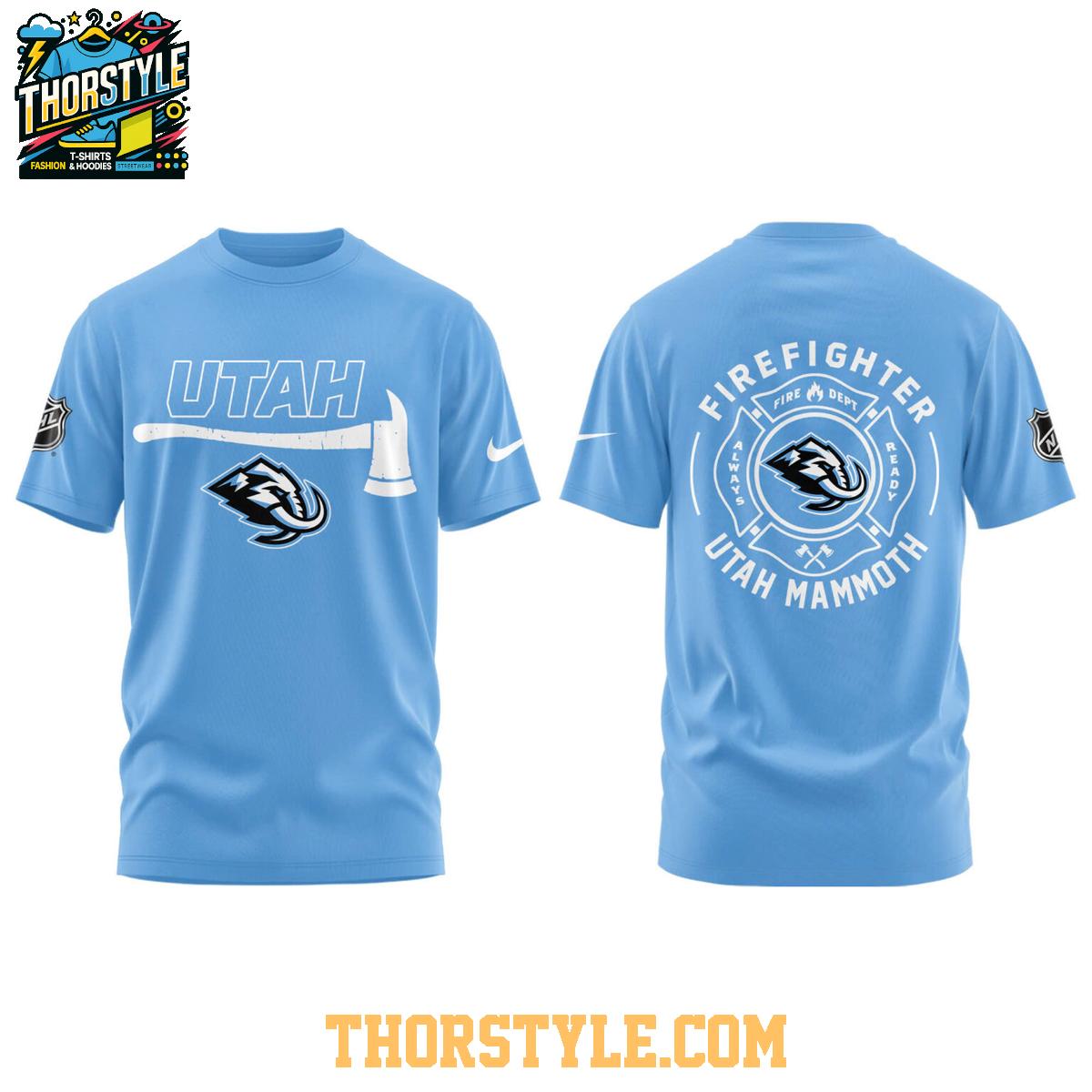 Utah Mammoth NHL Firefighter Appreciation Day 2025 Hoodie T-Shirt Utah Mammoth NHL Firefighter Appreciation Day 2025 Hoodie T-Shirt