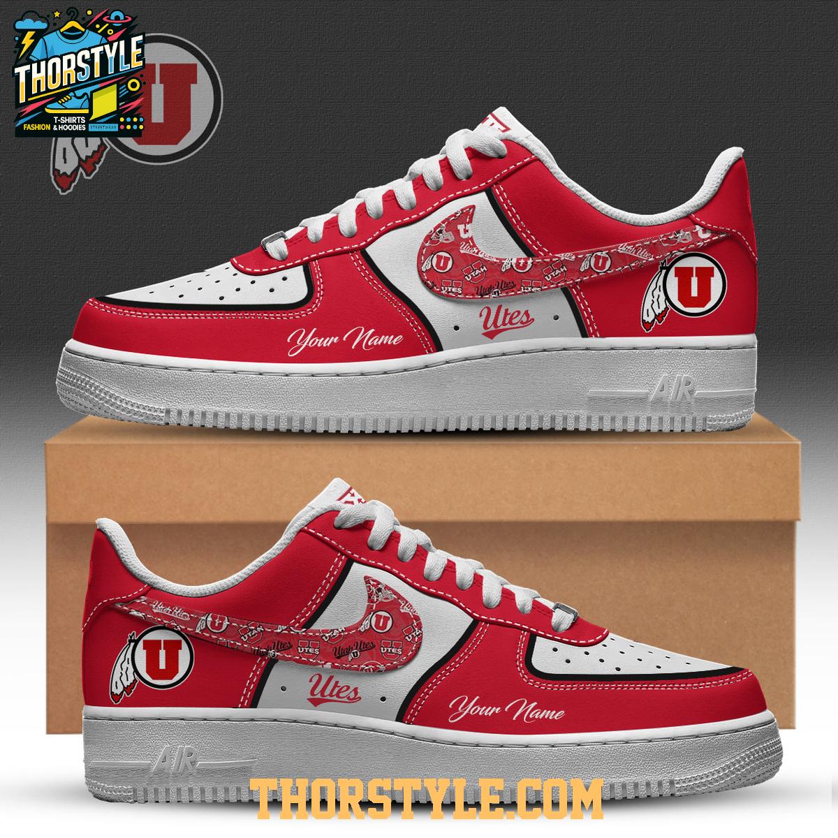 Utah Utes Go Utes Big 12 NCAA 2025 Personalized Air Force 1 Shoes Utah Utes Go Utes Big 12 NCAA 2025 Personalized Air Force 1 Shoes