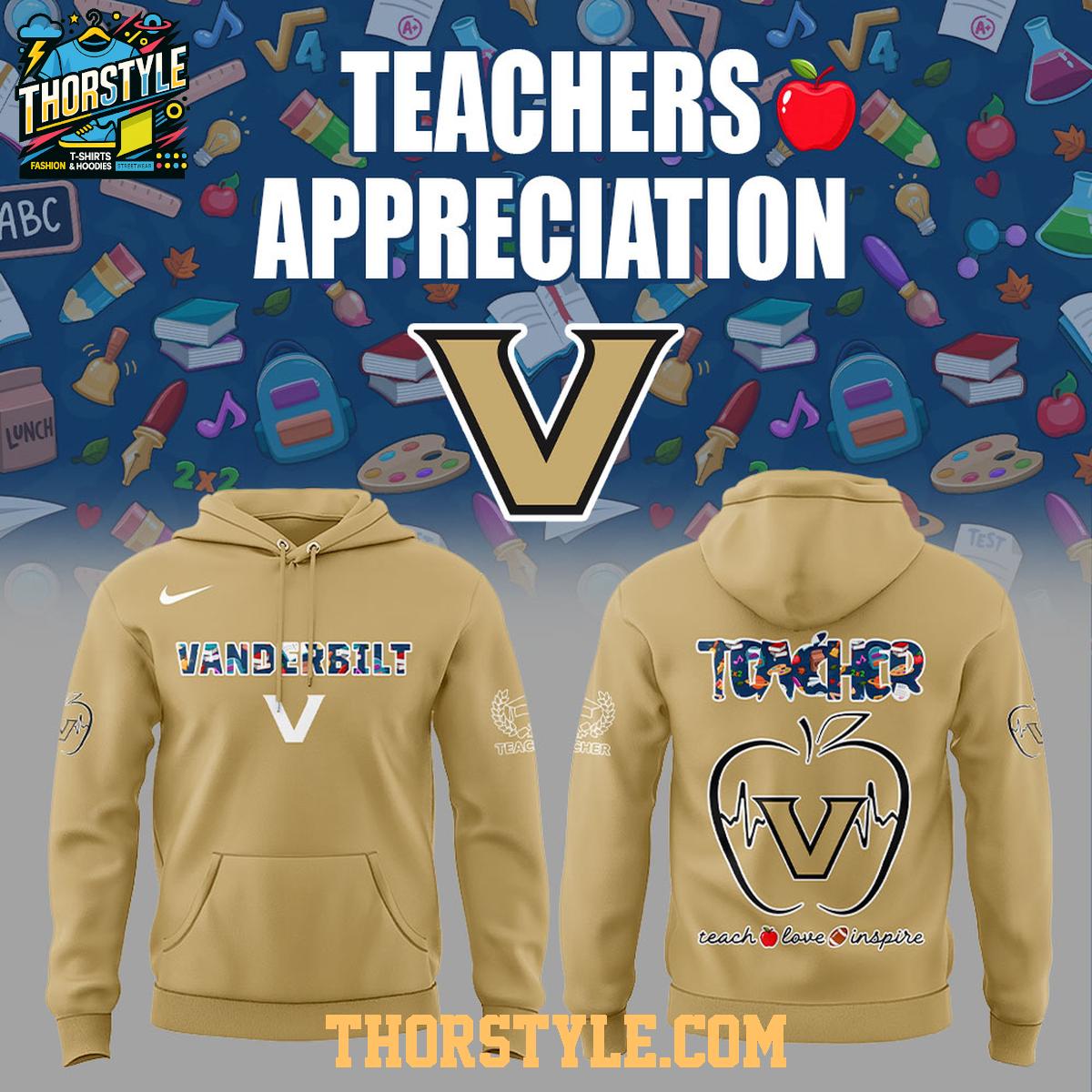 Vanderbilt Commodores Teachers 2025 Day Of Appreciation Hoodie T-Shirt Vanderbilt Commodores Teachers 2025 Day Of Appreciation Hoodie T-Shirt