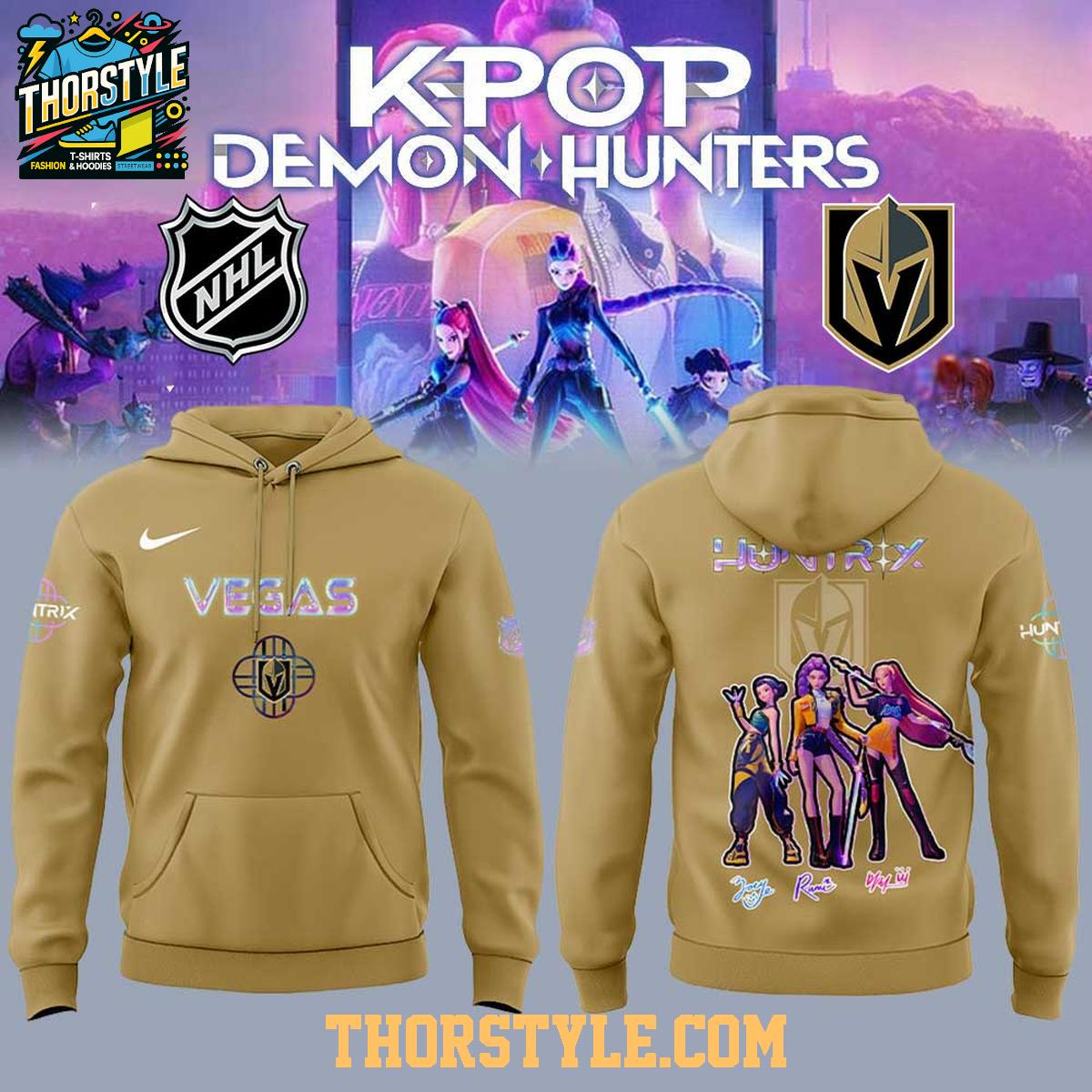 Vegas Golden Knights KPop Demon Hunters 2025 Takedown Hoodie T-Shirt Vegas Golden Knights KPop Demon Hunters 2025 Takedown Hoodie T-Shirt