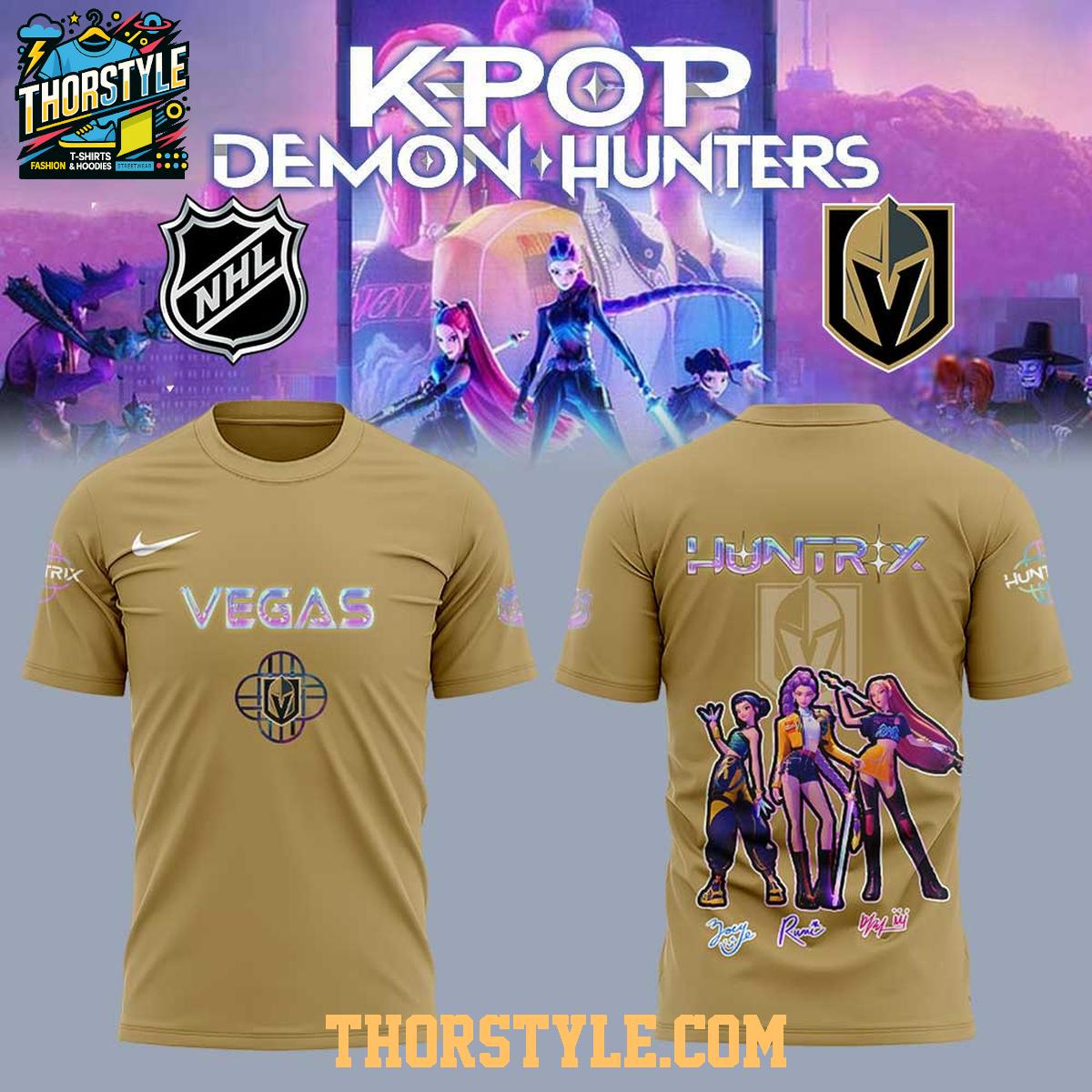 Vegas Golden Knights KPop Demon Hunters 2025 Takedown Hoodie T-Shirt Vegas Golden Knights KPop Demon Hunters 2025 Takedown Hoodie T-Shirt