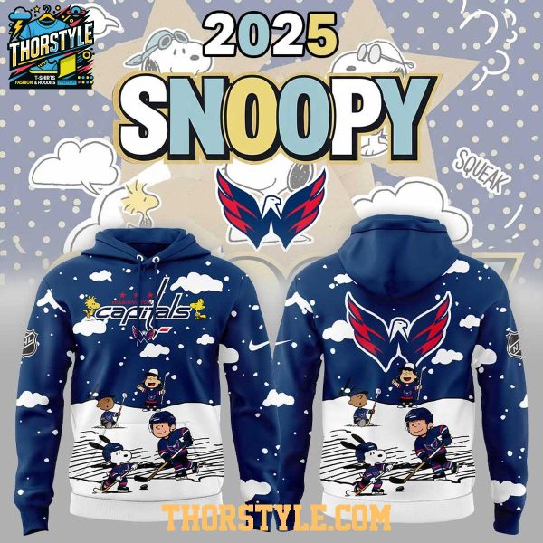 Washington Capitals Snoopy Playing Hockey With Charlie Browns Friends 2025 Hoodie T-Shirt