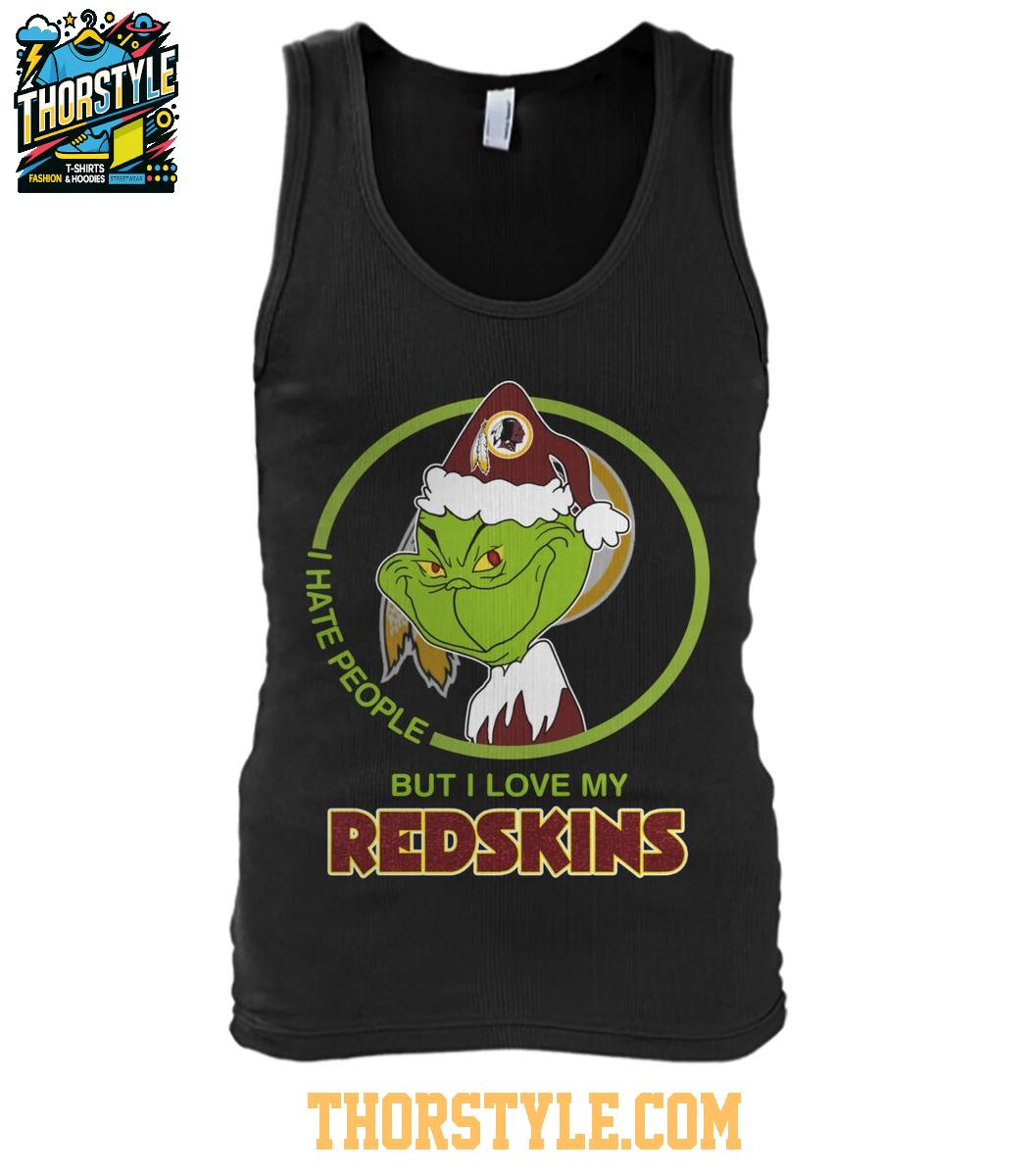 Washington Redskins Grinch Hates People But Loves Football Xmas 2025 T-Shirt Washington Redskins Grinch Hates People But Loves Football Xmas 2025 T-Shirt