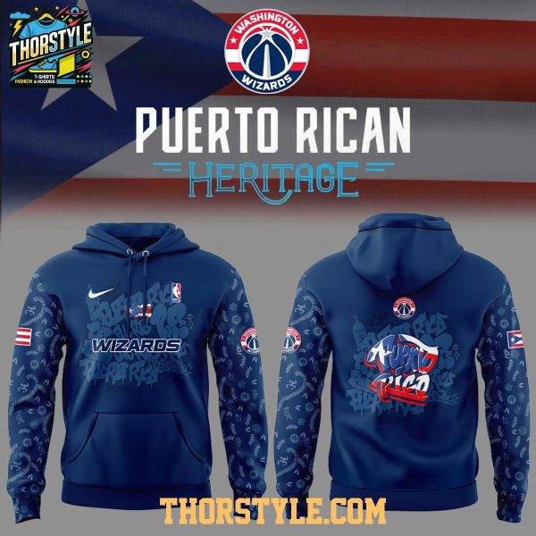 Washington Wizards Puerto Rican Heritage Root And Culture 2025 Hoodie T-Shirt