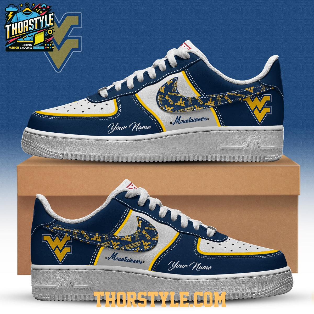 West Virginia Mountaineers Let's Go Big 12 NCAA 2025 Personalized Air Force 1 Shoes West Virginia Mountaineers Let's Go Big 12 NCAA 2025 Personalized Air Force 1 Shoes