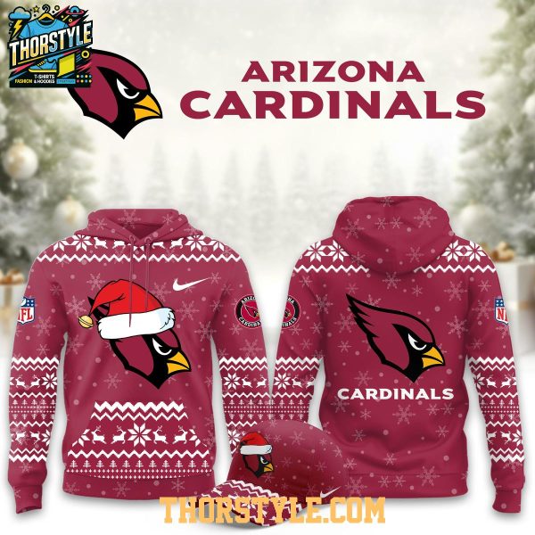 Arizona Cardinals Christmas Happy Snowy Day 2025 Rise Up Red Sea Hoodie T-Shirt