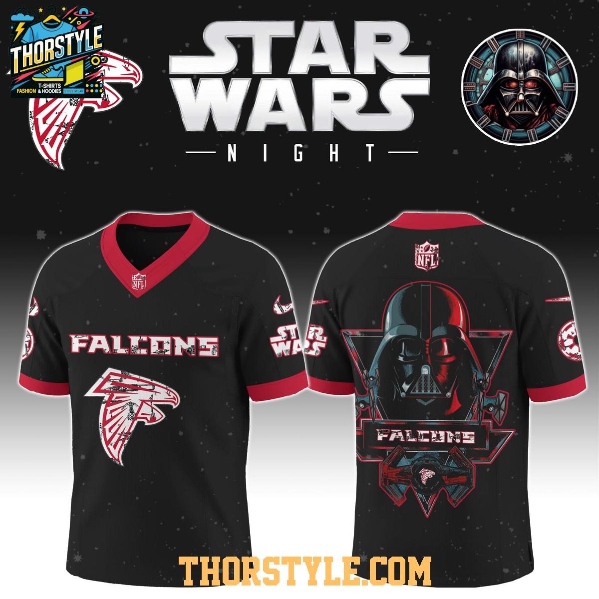 Atlanta Falcons Star Wars Darth Vader 2025 Football Jersey Atlanta Falcons Star Wars Darth Vader 2025 Football Jersey