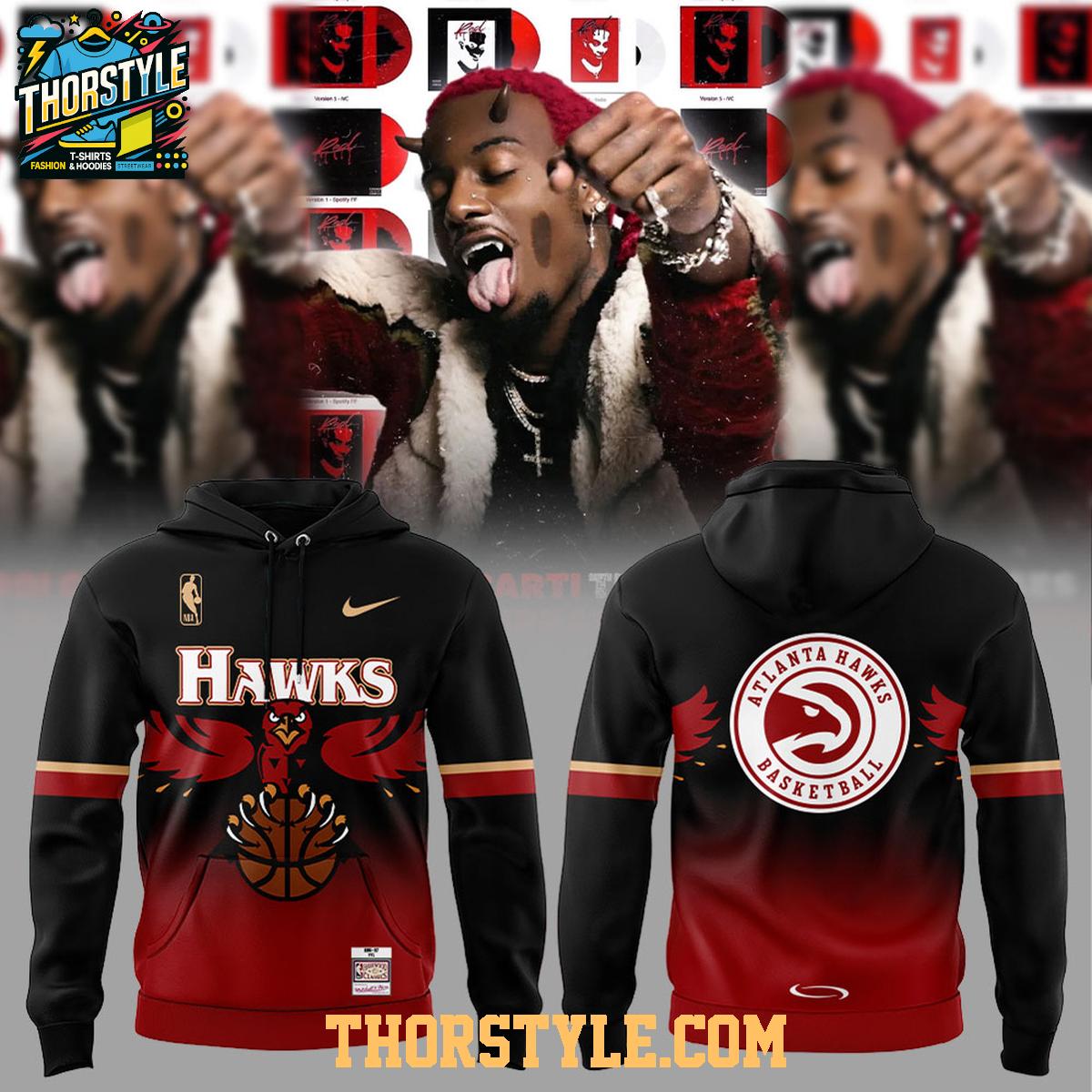 Atlanta Hawks 2025 Playboi Carti Antagonist Tour Hoodie T-Shirt Atlanta Hawks 2025 Playboi Carti Antagonist Tour Hoodie T-Shirt