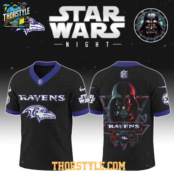 Baltimore Ravens Star Wars Darth Vader 2025 Football Jersey