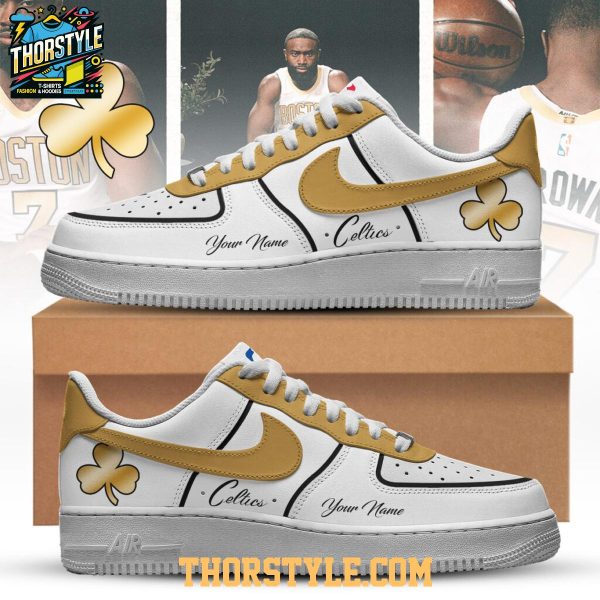 Boston Celtics 2025 City Edition Different Here Personalized Air Force 1 Shoes