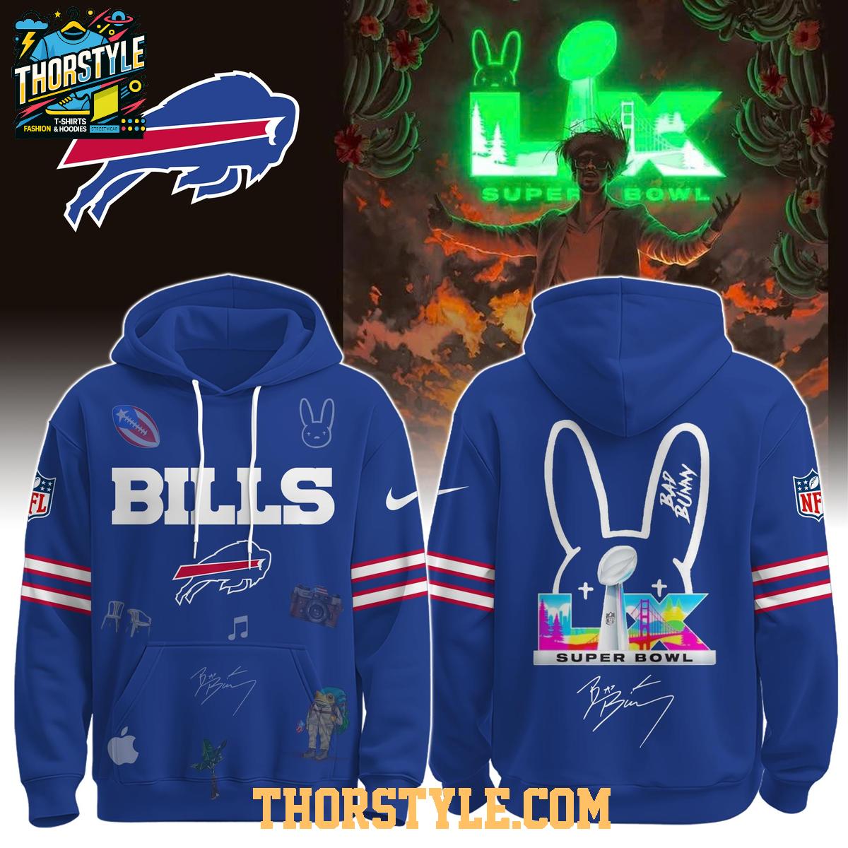Buffalo Bills Benito Bowl 2026 Halftime Show Bad Bunny Hoodie T-Shirt Buffalo Bills Benito Bowl 2026 Halftime Show Bad Bunny Hoodie T-Shirt