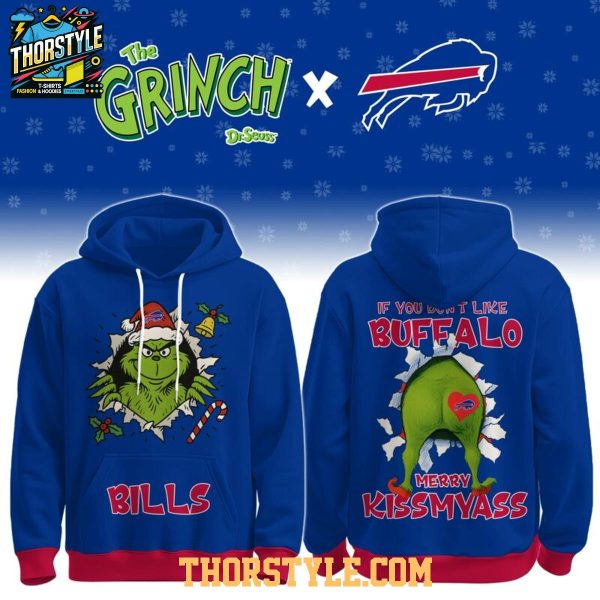 Buffalo Bills Grinch Naughty Kissmyass Christmas 2025 Hoodie T-Shirt