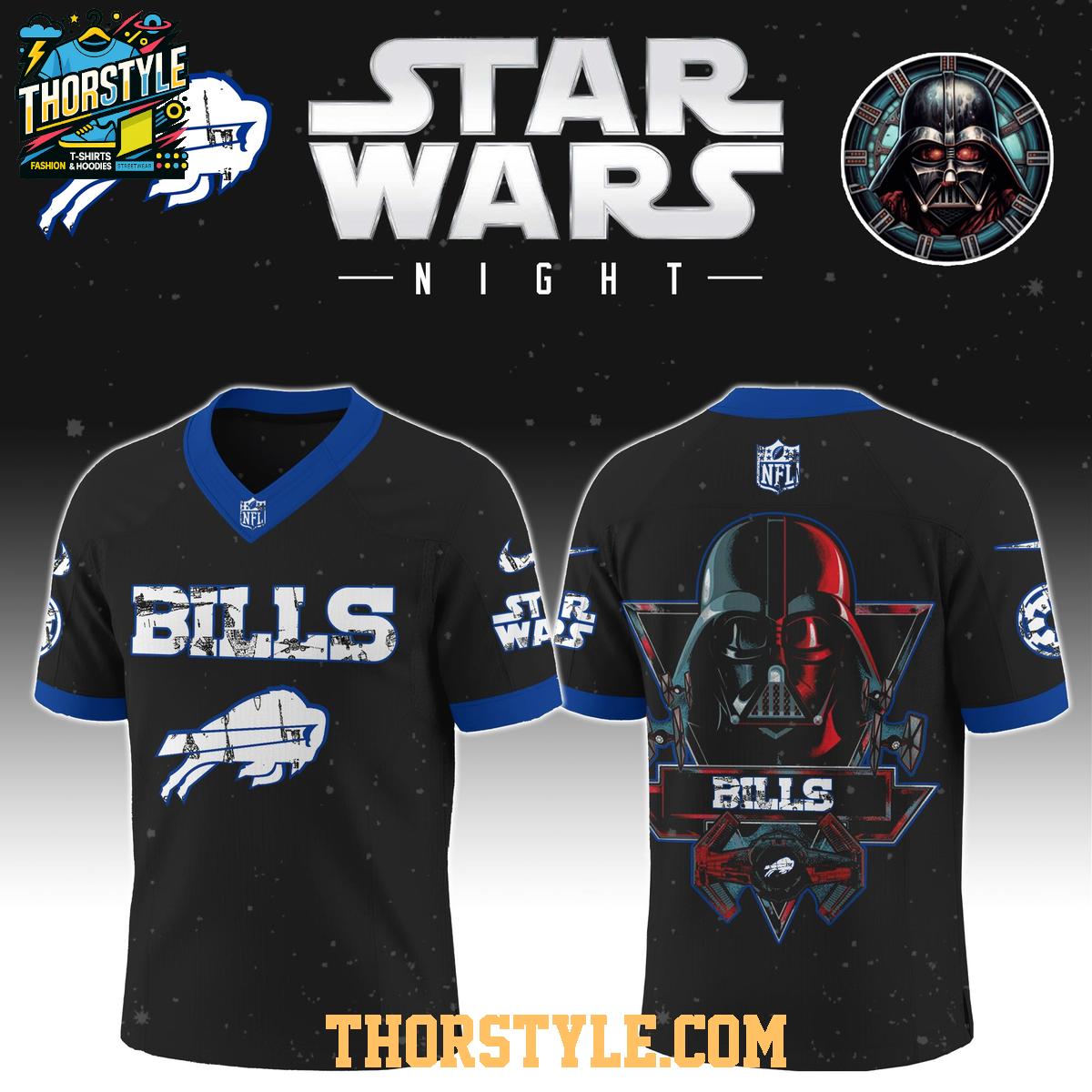 Buffalo Bills Star Wars Darth Vader 2025 Football Jersey Buffalo Bills Star Wars Darth Vader 2025 Football Jersey