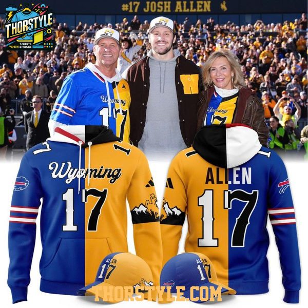 Buffalo Bills Wyoming Cowboys Josh Allen 17 Forever Legend 2025 Hoodie T-Shirt