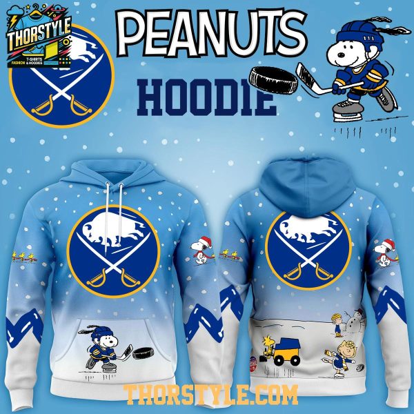 Buffalo Sabres Peanuts Hockey Merry Snoopy X-Mas 2025 Hoodie T-Shirt
