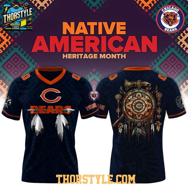 Chicago Bears Native American 2025 Appreciation Night Football Jersey