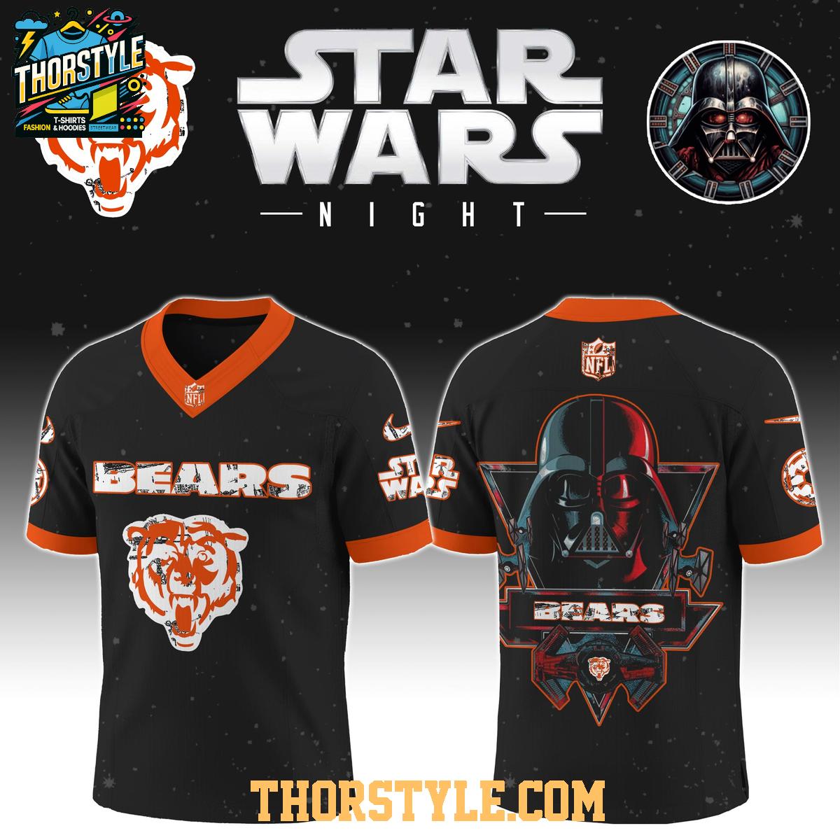 Chicago Bears Star Wars Darth Vader 2025 Football Jersey Chicago Bears Star Wars Darth Vader 2025 Football Jersey