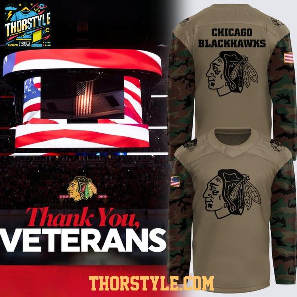 Chicago Blackhawks Military Game Night 2025 Hockey Jersey