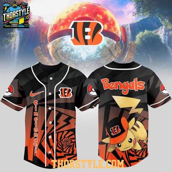 Cincinnati Bengals 2025 Pokemon Trainers Pikachu Fight Baseball Jersey