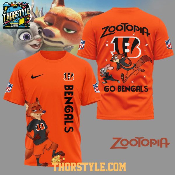 Cincinnati Bengals Zootopia NFL Crossover 2025 Christmas Hoodie T-Shirt