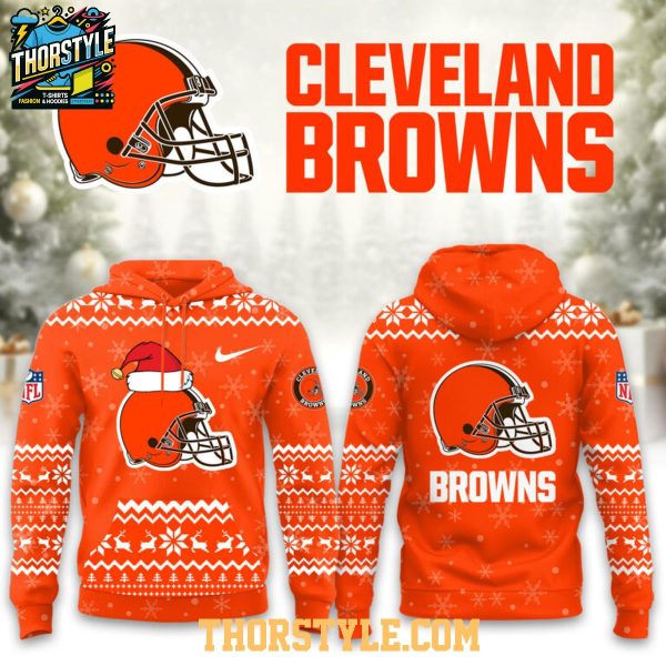 Cleveland Browns Christmas Happy Snowy Day 2025 Dawg Pound Hoodie T-Shirt