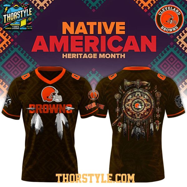 Cleveland Browns Native American 2025 Appreciation Night Football Jersey