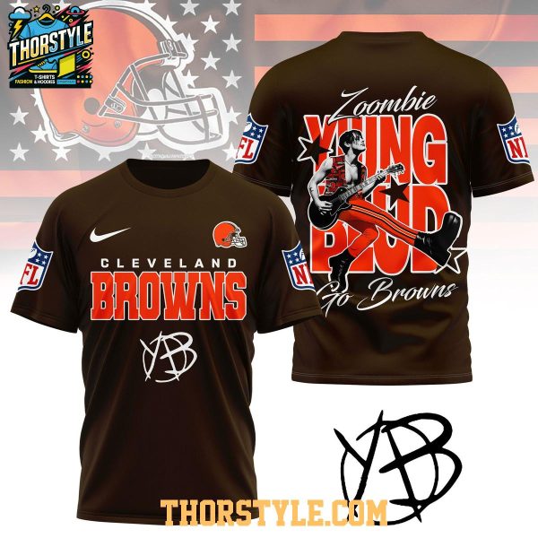 Cleveland Browns Yungblud Zombie 2025 Go Browns Hoodie T-Shirt