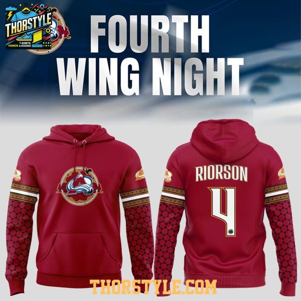 Colorado Avalanche Fourth Wing Night 2025 Xaden Riorson Hoodie T-Shirt